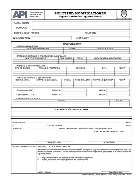 Completable En L Nea Administracin Solicitud Modificaciones Provincial