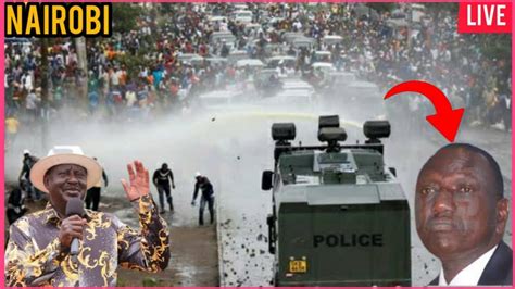 Happening Now Demonstrations Starts In Nairobi As Rutos Angry Hustlers