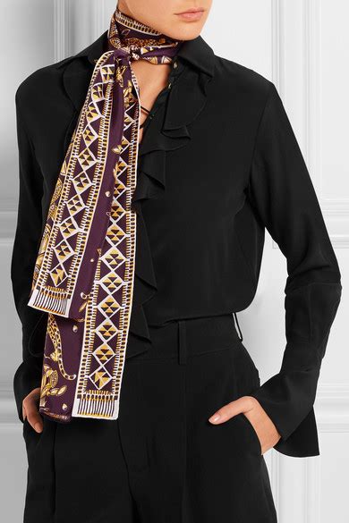 Valentino Printed Silk Scarf Net A Porter Com