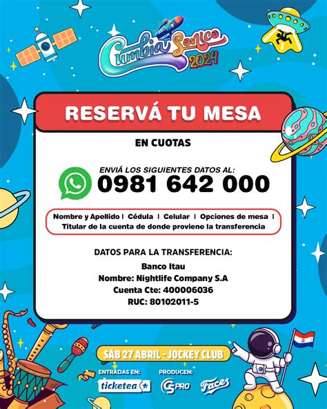 Entradas para CUMBIASÓNICO 2024 Ticketea py