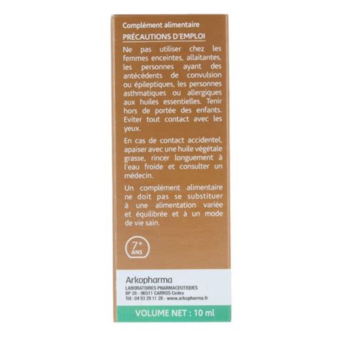 Arkopharma huile essentielle de citron bio n03 Aromathérapie