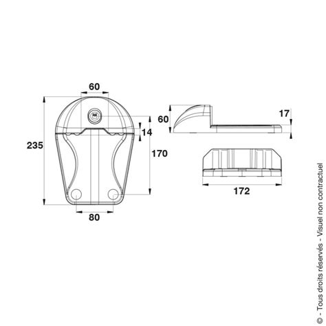 Sabot Prestige réglable pour portail battant motorisé