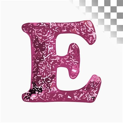 Premium Vector E Letter Design Stylish Font Pink Glitter Alphabet