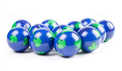 Neliblu World Stress Ball Earth Relief Toys - 1 Dozen 2 Globe Squeeze ...