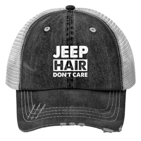 Jeep Lover Jeep Hair Don T Care Print Trucker Hats Sold By Lynn Jurich Sku 63294362 Printerval