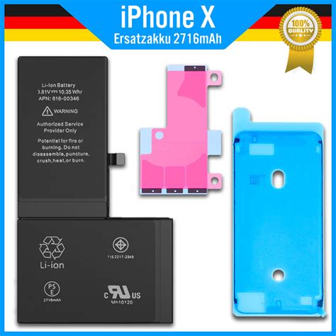 Ersatz Akku F R Original Apple Iphone X Mah Battery Ebay