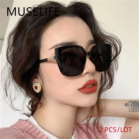 Fashion Plastic Cat Eye Women Oversized Sunglasses Brand Designer