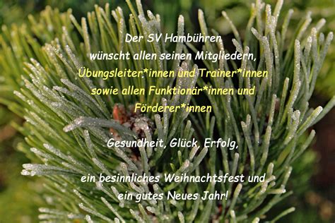 Weihnachts Und Neujahrsw Nsche Sportverein Hamb Hren