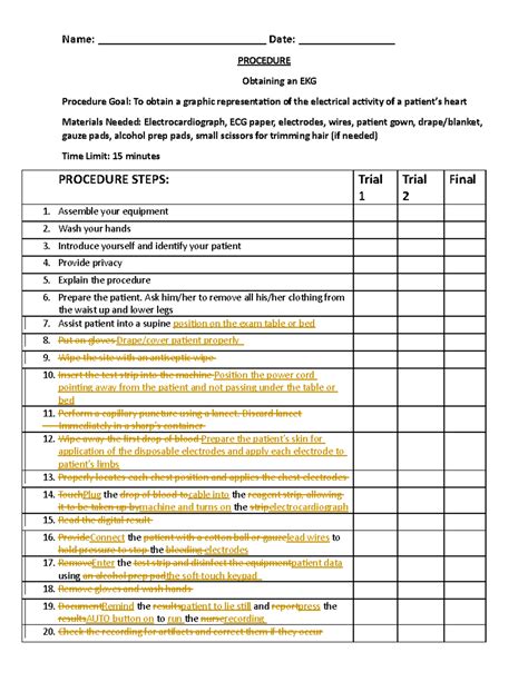 Ekg Competency Checklist Name Date The Best Porn Website