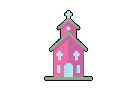 Pink Church Graphic By Kejora Studio · Creative Fabrica