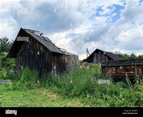 Chernobyl radioactive area . Abandoned house in village near Chernobyl ...