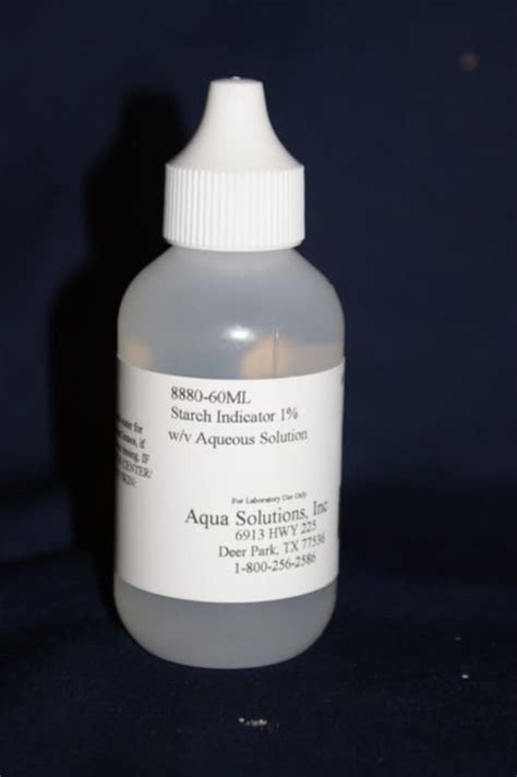 Aqua Solutions 1% STARCH INDICATOR SOLUTION, Quantity: Each of 1 ...