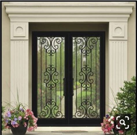 Contemporary Vermont Steel Double Entrance Doors Precise Iron Doors