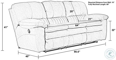 Reyes Portabella Lay Flat Power Reclining Sofa 62401 279226