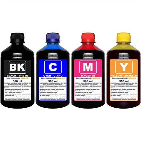 Kit Garrafas Ml Tinta Compat Vel Epson L L L L