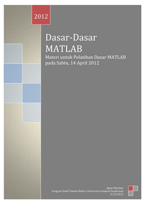 Pdf Dasar Dasar Matlab Dokumen Tips