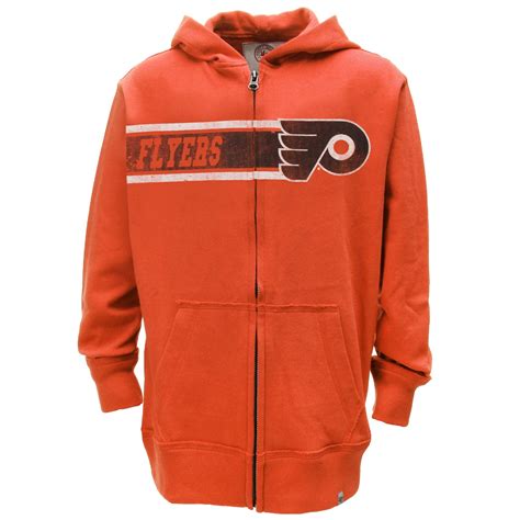 47 Brand Philadelphia Flyers Youth Play Ball Full Zip Hoodie Orange