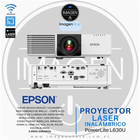 Proyector Epson Powerlite L U L Ser De Largo Alcance