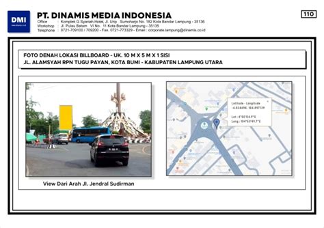 Billboard Jl Alamsyah Rpn Tugu Payan Mas Kotabumi Terkontrak B Pt Dinamis Media Indonesia