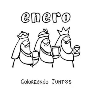 10 Dibujos Del Mes De Enero Para Colorear Gratis Coloreando Juntos