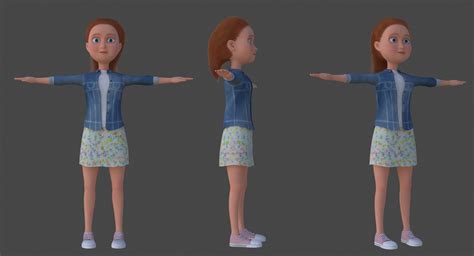 Cartoon Girl 3d模型norig 3d模型 49 Max 3ds Unknown Obj Free3d