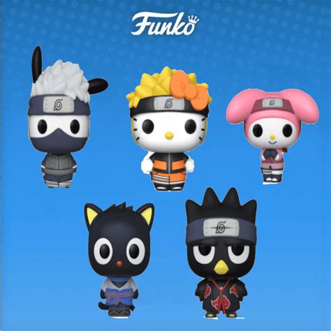 Funko Pop! Animation: Sanrio X Naruto – Set of 5 Vinyl Figures (Badtz ...