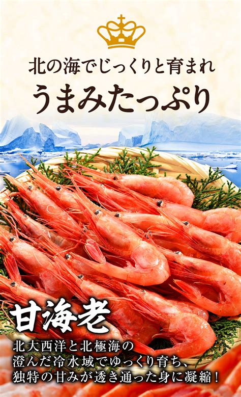 【楽天市場】あまエビ 尾付き むき甘海老 甘えび むきえび 150尾 50尾 3セット バラ冷凍 甘海老 海老 海産物 海鮮 刺身 お寿司