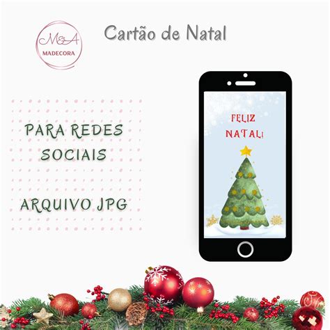 Cart O De Natal Digital Para Redes Sociais No Elo Madecora Aee