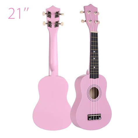 21 rosa Basswood Soprano Ukulele Havaí Uke Guitar Grandado