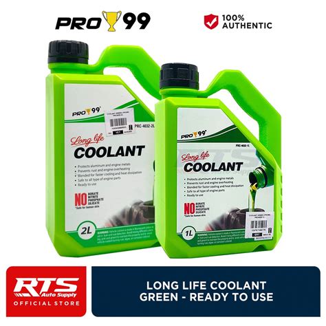 Pro Long Life Coolant Green Ready To Use Liter L Liters L