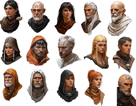 npc portraits   matteobenf  deviantart