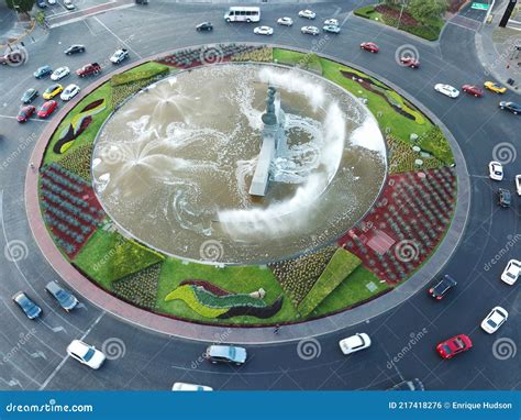 Lateral View Of The Statue Of Minerva In The Roundabout With The