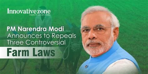 Pm Narendra Modi Announces To Repeals Three Controversial Farm Laws