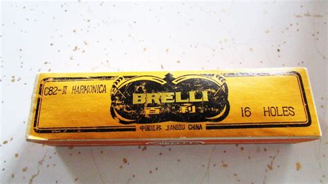 Vintage Brelli C Iii Hole Harmonica Jiangsu China With Box