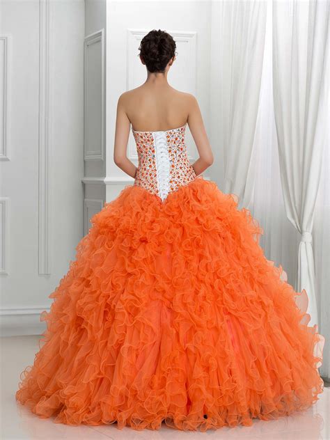 Ericdress Sweetheart Crystal Ruffles Ball Gown Quinceanera Dress With