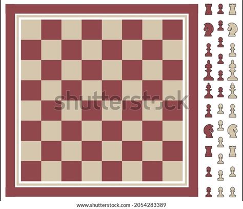 Printable Editable Chess Board Pieces เวกเตอร์สต็อก ปลอดค่าลิขสิทธิ์