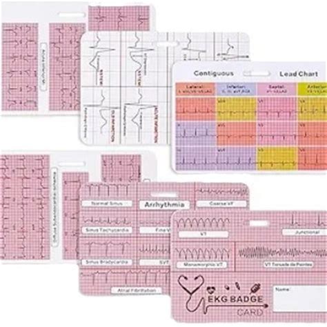 Fieroe Measuring Ruler Ekg Badge Card Card Set Stemi Badge Card Ekg