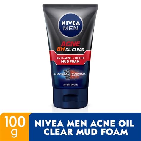 Nivea For Men Acne Oil Clear Mud Foam 100g Shopee Malaysia