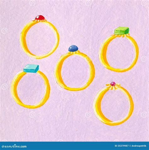 Five rings stock illustration. Illustration of pink, bright - 25379987