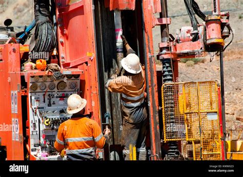 Core Drilling For Exploration Stock Photo Alamy