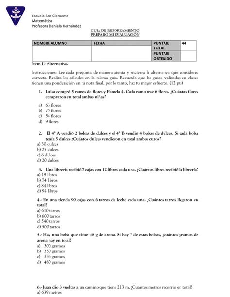 Gu A De Trabajo Multiplicaciones Profe Social