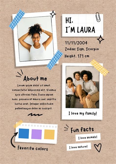 Free All About Me Poster Templates To Edit Online Canva