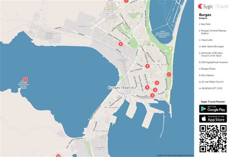 Burgas Printable Tourist Map | Sygic Travel