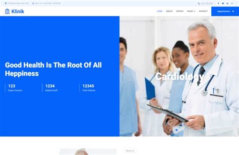 Klinik Responsive Free Html Bootstrap Medical Website Template