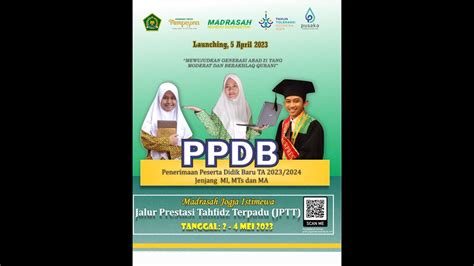 Launching PPDB Jalur Prestasi Dan Tahfidz Terpadu JPTT TA 2023 2024