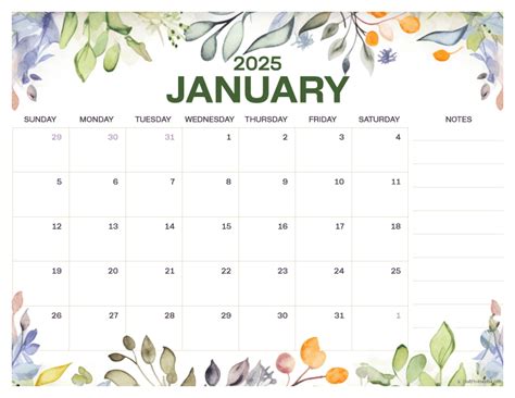 2025 Calendar Printable Pages Free Monthly Planners