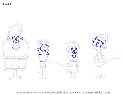 How To Draw Animatronic Grojband From Grojband Grojband Step By Step