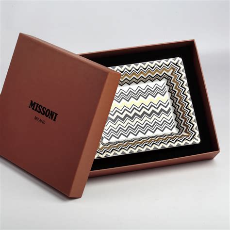 Missoni Home Rectangular Tray From The Zig Zag Gold Collection