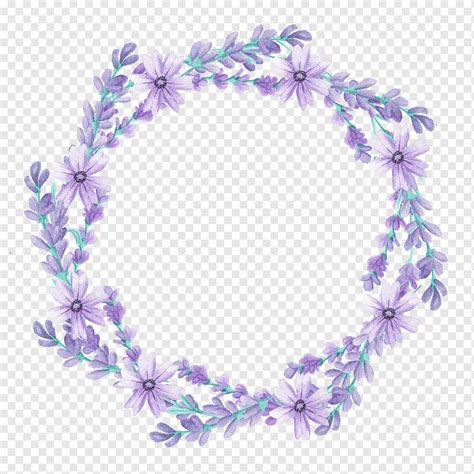 Wreath Wreath Lavender Flowers Png PNGWing