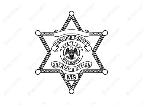 Hancock County Mississippi Sheriffs Office Badge SVG Vector Files